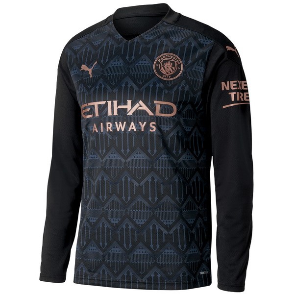 Tailandia Camiseta Manchester City Segunda Equipación ML 2020-2021 Negro